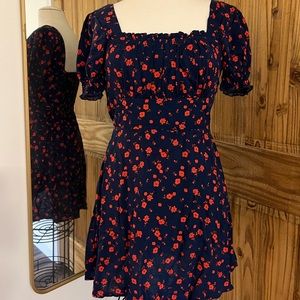 Trixxi babydoll dress peplum blouse pinup navy blue red sailor 40’s notebook